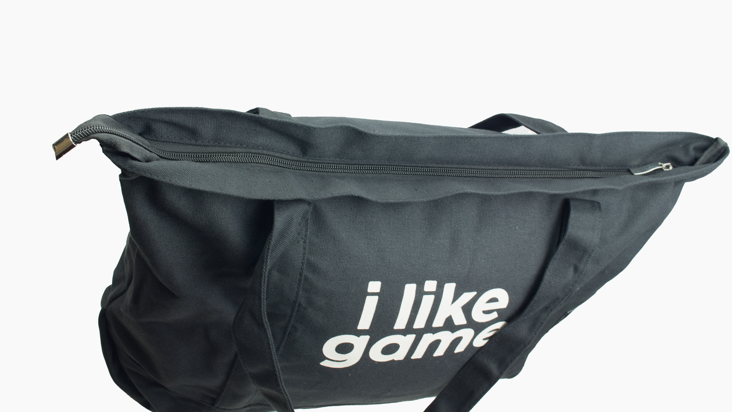 Top view of bag with zipper closed